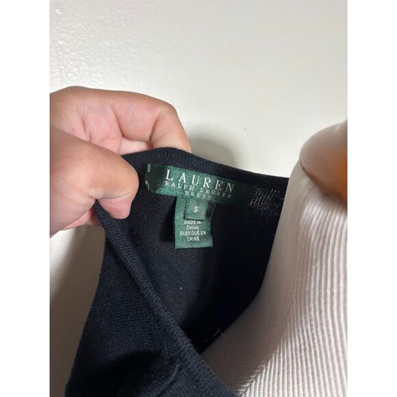 Lauren Ralph Lauren Sweater Dress Women's size Small Black Buffalo Check Plaid - Picture 4 of 4